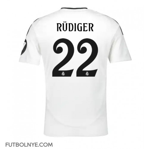 Camiseta Real Madrid Antonio Rudiger #22 Primera Equipación 2024-25 manga corta